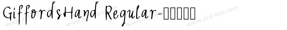 GiffordsHand Regular字体转换